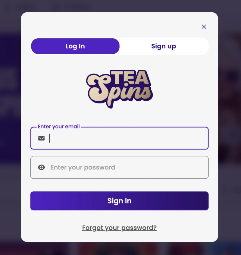 Tea Spins Login